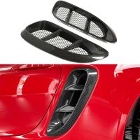 JHTJHNDTGFJHND สำหรับ Porsche 718 Boxster Cayman 2016 ~ 2021รถอุปกรณ์เสริมคาร์บอนไฟเบอร์ด้านข้าง Fender Air Vent ฝาครอบ Air Inlet ฝาครอบตกแต่ง Trim