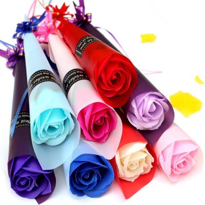 Single Rose Simulation Korean Rose Soap Flower Valentines Day Christmas Gift Birthday Present