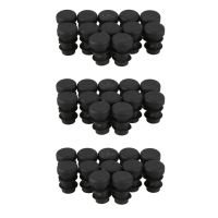 36 Pcs Plastic 12mm Pipe End Blanking Caps Bung Tube Insert Plug Round Black