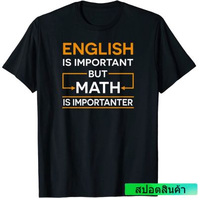 2022 ใหม่ เสื้อยืด ผ้าฝ้าย พิมพ์ลายภาษาอังกฤษ But Math Is Importanter แฟชั่นสําหรับผู้หญิง