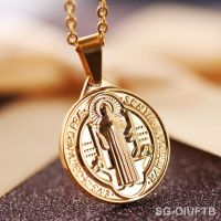 【CW】❏∏▣  Religious San Benito Medal Necklace Medalla Benedict Pendants Men Jewelry