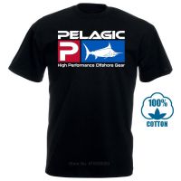 เสื้อยืดพิมพ์ลายแฟชั่น ใหม่ เสื้อยืดผ้าฝ้าย 100% พิมพ์ลายกราฟฟิค Pelagic Fisher Offshore สีดํา ไซซ์ S M L Xl 2Xl  HE6F