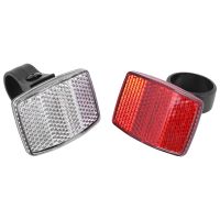 1 Pair Cycle Bicycle Bike Light Reflector Rear Front For Handlebar &amp; Saddle Bar