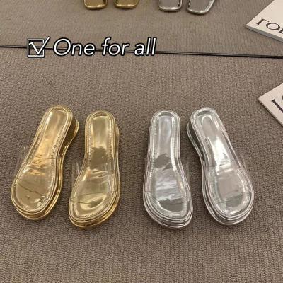 [พร้อมส่ง] 🔥พร้อมส่งจากไทย🔥TX368 คอลใหม่ล่าสุด รองเท้าแตะ พื้นหนา สูง 5.5 cm สีโปร่งใส แฟชั่นทันสมัย สําหรับผู้หญิง