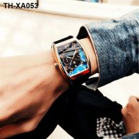 barrel watch mens Korean style fashion quartz simple calendar luminous waterproof male student tide