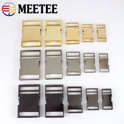 ：“{—— 4Pcs Meetee Metal Side Release Buckles 14/19/25/31/38/50Mm Pet Collar Backpack Bag Weing Buckle DIY Paracord Bracelet Hardware