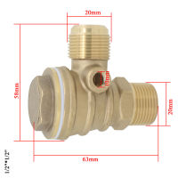 Swing Check Valve ทองเหลืองทองแดงเช็ควาล์วแนวตั้ง Ball Check Valve 12*34 12*12 34*34 1*1นิ้ว Air Compressor Check Valve