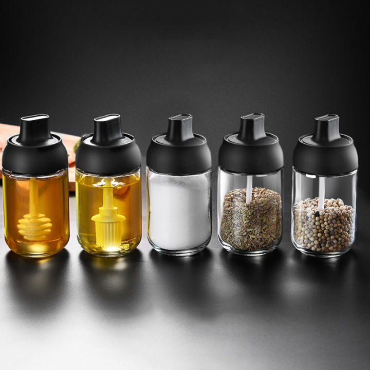 3-pcsset-250ml-glass-jar-for-spices-with-lids-kitchen-sugar-bowl-oil-bottle-pepper-salt-shaker-seasoning-organizer-container
