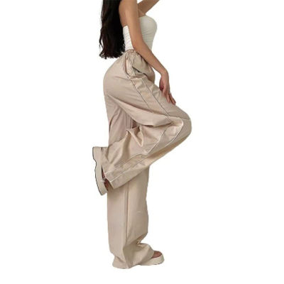 shenghao กางเกงคาร์โก้เอวต่ำทรงแบ็กกี้มีกระเป๋าเย็บปะแบบลำลองกางเกงวิ่งสำหรับผู้หญิง