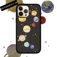 COLORFEL SOLAR SYSTEM Black Color Transparent iPhone Case For iPhone 14 13 12 11 Pro Max IX XS MAX XR 6 6s 7 8 Plus Case Shockproof Bumper Soft Cover