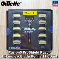 Gillette® Fusion5 ProShield Razor 1 Handle + Blade Refills 11 Count ชุดมีดโกน ยิลเลตต์