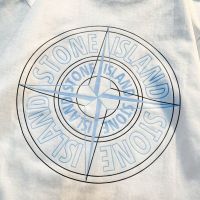 【Lowest price】Stone Island Short Sleeve T-shirt Fashion Brand Mens and Womens Round Neck Couple CottonTH