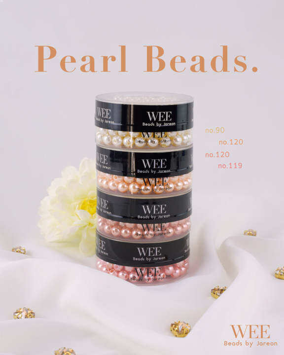 weebeads-ลูกปัด-มุกกลม-ไซส์-4-5-6-8-10-12-14mm-มีหลายสีหลายขนาดให้เลือก-สินค้าพร้อมส่ง-บริการเก็บปลายทาง