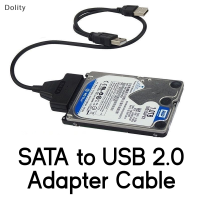 Dolity SATA TO USB 2.0 ADAPTER CABLE สำหรับ2.5 "/3.5" ฮาร์ดไดรฟ์และ SSD HDD ข้อมูลแล็ปท็อป