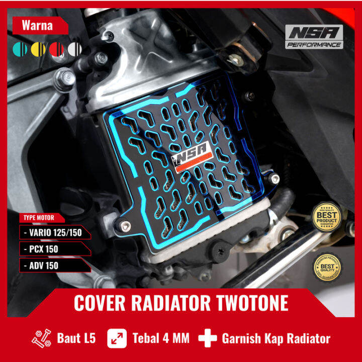 Cover Radiator Vario 125 150 Pcx 150 Adv 150 Twotone Blac Series Nsa Oerformance Aksesoris Motor