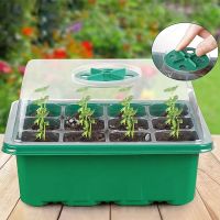 geegostudio Grow Your Garden with This 12-Hole Seedling Box - Includes Lid, Insulation, and Moisturizing Plate for Optimal Germination!