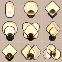 Led wall lamp indoor Lighting black white wall lamp simple art indoor home decoration modern living room corridor bedside Lights