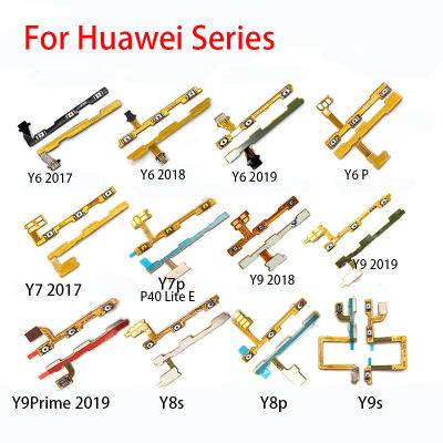 คุณภาพสูงสำหรับ Huawei Y6 Y5 Y7 Pro Y9 Prime 2017 2018 2019 Y6P Y7P Y8P Y8S Y9S P40 Lite E 5G P ปุ่มพาวเวอร์สายเคเบิลงอได้อัจฉริยะปุ่มเปิดปิดอะไหล่ทดแทน