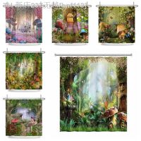 【CW】☃☸﹉  Enchanted Shower Curtain Cartoon Tale Gothic With Hooks