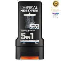 L’OREAL MEN EXPERT New Total Clean Carbon Shower Gel Total Action Body l Face l Hair l Shave l Moisturise 300ml. ผลิตภัณฑ์ทำความสะอาดผิวกาย หน้าและผม โกนหนวด ครบสูตรสำหรับผู้ชาย สินค้านำเข้าลิขสิทธิ์ของแท้จาก L’OREAL MEN EXPERT