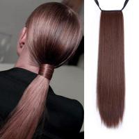 Long Straight Ponytail Cord Synthetic Women Wig Clip In Hair Extensions Heat Resistant Fake Hair