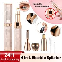 ZZOOI 4 In1 Facial Electric Shaver For Women Full Body Epilator Rechargeable Painless Eyebrow Nose Bikini Armpit Hair Remover Trimmer