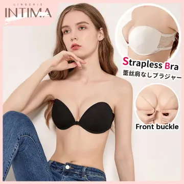 Womens 3/4 Cup Transparent Push Up Bra Ultra-thin Strap Invisible