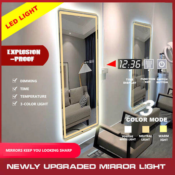 Full length mirror with light mirror full body mirror wallmounted home