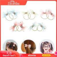 Zecetim 10pcs ธนูผมผูกผมเด็กผู้หญิงผูกกับธนูผมตกแต่งความสัมพันธ์ผมน่ารักเชือก