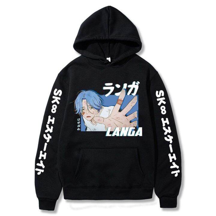 New Anime SK8 The Infinity Hoodie Oversized Streetwear Men Langa Hasegawa Print Sweatshirt
