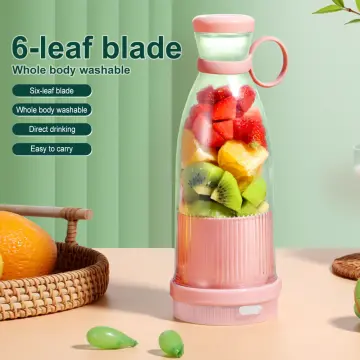 1pc 350ml Electric Fruit Blender, Portable Fruit Vegetable Juice Extractor,  USB Rechargeable Smoothie Juicer Cup Squeezer Juice Maker, 4 Blades Fruit  Mixers