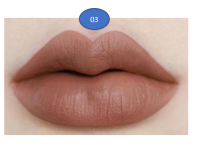 Hello lips เบอร์ 03 = สีน้ำตาลเข้มสาย ฝ