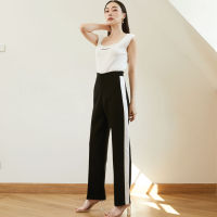 PIMNATTA Ava Pants Black กางเกงแถบข้าง สีดำแถบขาว