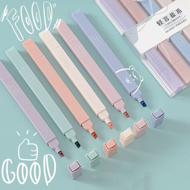 6pcs Pastel Highlighters Aesthetic Cute Highlighters and Pens No