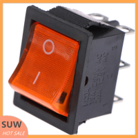 ? SUW Kcd4 Rocker Power Supply พร้อมหลอดไฟ6 PIN 2 Gear SWITCH