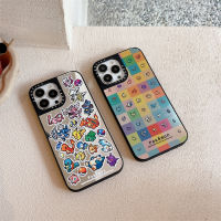 《Kiki》Case.tify High-end mirror Phone case for iphone 14 14plus 14pro 14promax 13 13pro 13promax High quality shockproof hard shell 12 12pro 12promax 11 Cute Cartoon Pixel-sprite colored plaid pattern for men girl New Design ins popular Multicolor