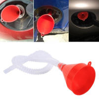 Universal Vehicle Plastic Filling Funnel with Soft Pipe Spout Pour Oil Tool Petrol Diesel