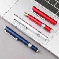 Majohn N1 Fountain ปากกา Mini Silver Aluminium Alloy Steel EF F 0.38 0.5Mm Pocket Short Ink Pens Office Business School Supplies