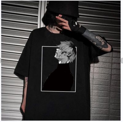 Tokyo Ghoul Tshirt Round Neck Short Sleeve Casual Anime Elements 100% cotton T-shirt