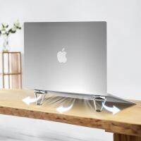 [Kuaile home furnishing]2ชิ้นโลหะพับแล็ปท็อปยืนฐานไม่ลื่นยึดที่มองไม่เห็นสำหรับ Macbook Lenovo T Hink P AD PC อุปกรณ์สำนักงานที่บ้านวัสดุ