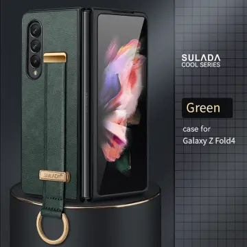 For Samsung Galaxy Z Fold 5 4 3 Case Leather Bag Lanyard Crossbody Rhombic  Wallet Shoulder Strap Cover For Z Fold5 Fold4 Fold3