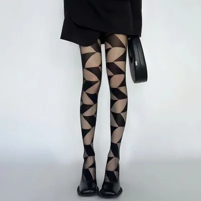 Fashionable Pantyhose Harajuku Cosplay Tights Punk-inspired Hosiery Gothic Pantyhose Sexy Stockings Y2K Pantyhose