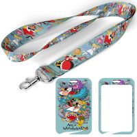 D1192 Disney Alice in Wonderland Neck Strap Lanyard Keys Keychain Badge Holder ID Credit Card Pass Hang Rope Charm Accessories