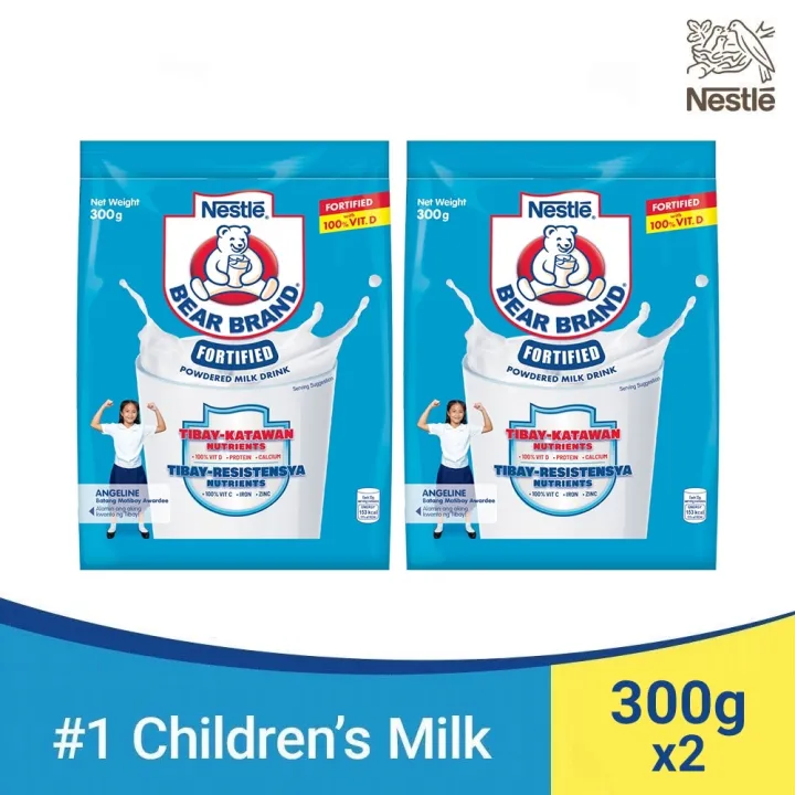 BEAR BRAND Fortified Powdered Milk Drink 300g - Pack of 2 Dolphin Bread ...