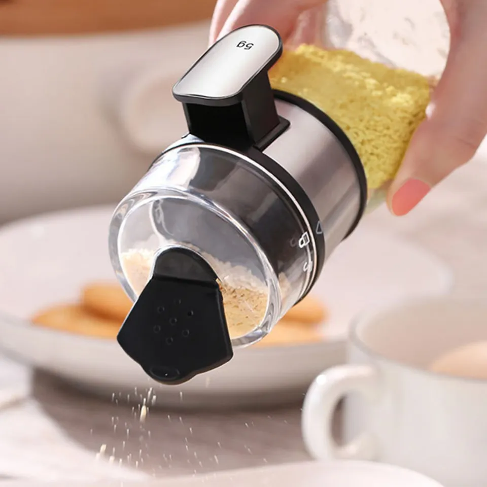 Push-type Salt Dispenser Sugar Bottle Spice Pepper Shaker Can Jar PushType  Seasoning Container Kitchen Gadgets