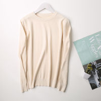 Womens sweaters 2019 women pullovers winter jumpers knitwear Long-sleeved round-necked pure-color cashmere sweater woman