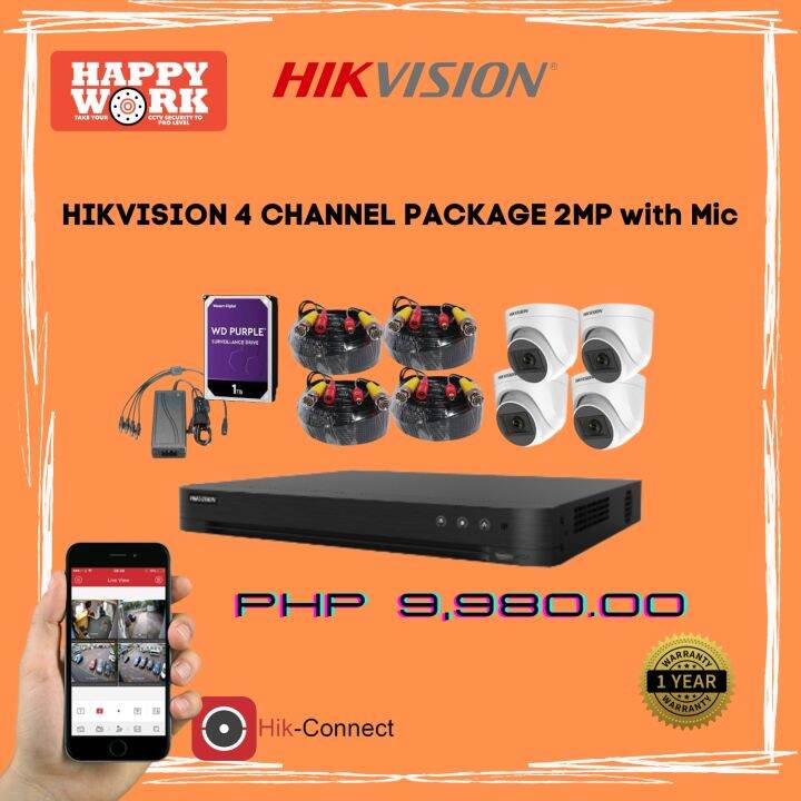 Hikvision Package 4 Channel 4 Indoor Camera with Mic Lazada PH