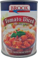 (แพ็ค2)Brook Tomato Diced In Tomato Juice 565g/บรู๊ค มะเขือเทศหั่นลูกเต๋าในน้ำมะเขือเทศ 565g