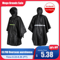 Rain Cape Men Women เสื้อกันฝนจักรยานเสื้อกันฝนเสื้อกันฝน Rainwear With Reflector Rainproof Poncho With Reflective Strip