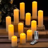 6/12Pcs/Set LED Candle With Timer Battery Operated Candles Flickering Flameless Candles Waterproof Electronic Candle For Wedding